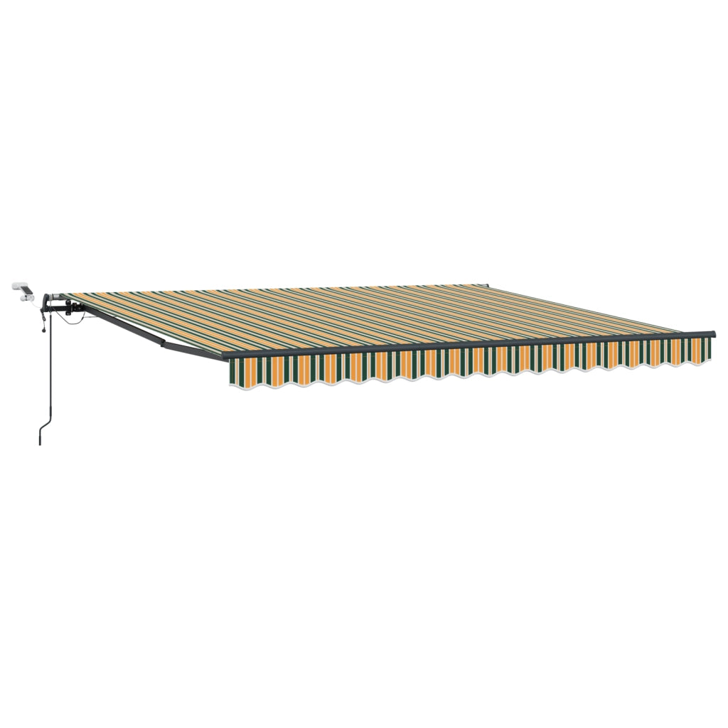 Tenda retrattile automatica  con LED Verde e Giallo 400x300 cm