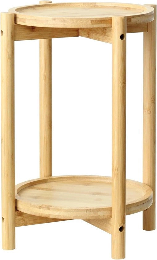 Piattaforma per piante in legno a doppia altezza per piante con diametro di 31 cm