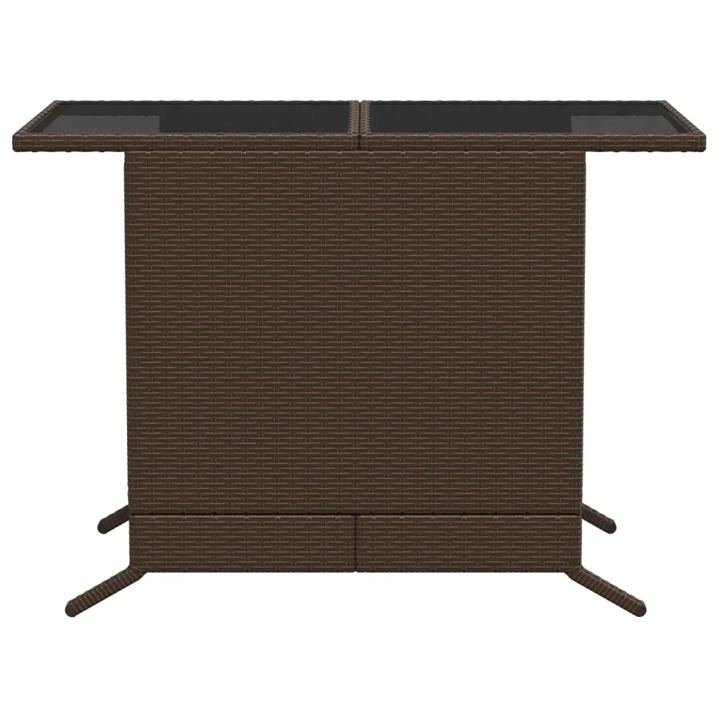 Set Bistr¨° 3 pz | Set Salotto da Giardino con Cuscini Marrone in Polyrattan