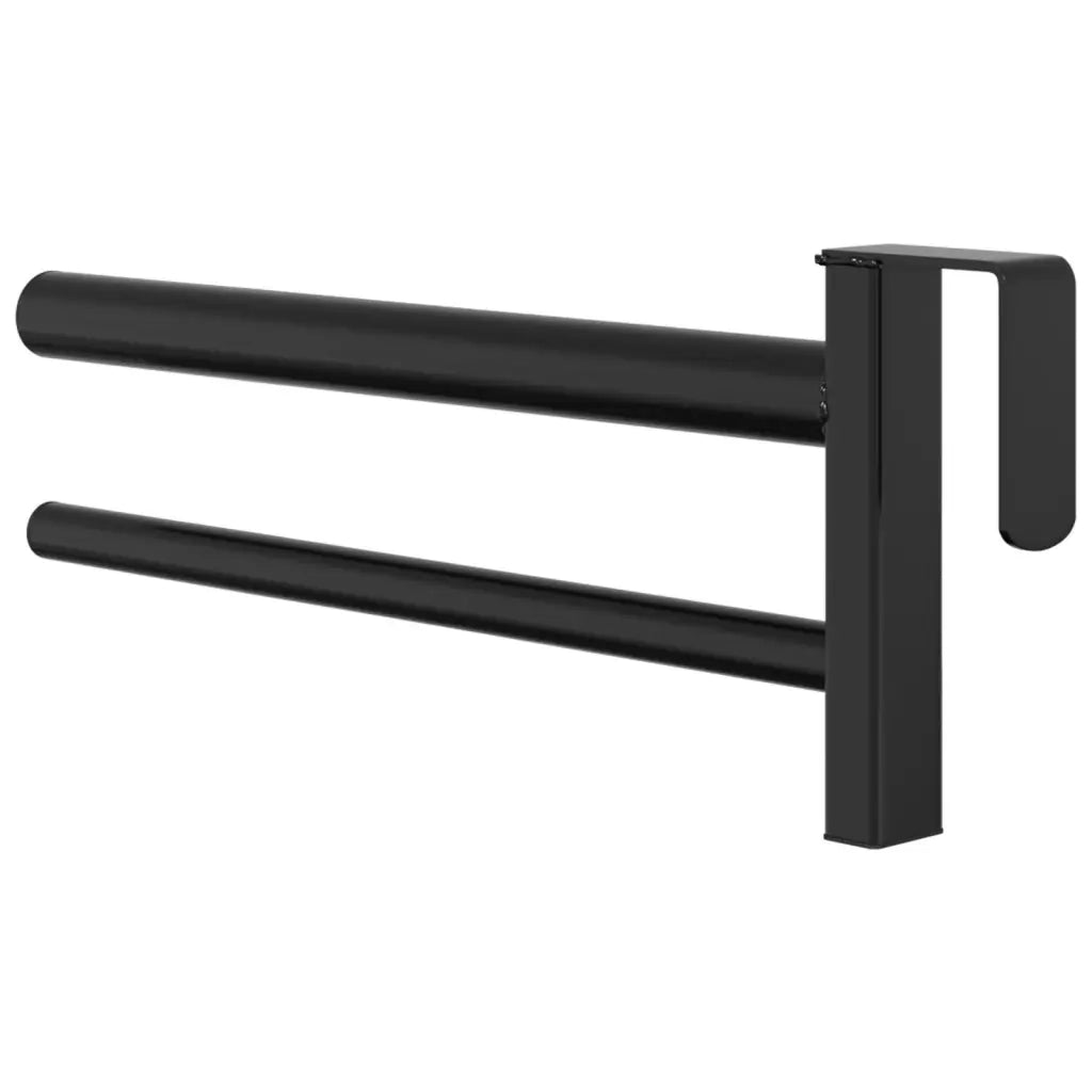Portasella con Doppio Braccio Portatile Nero in Ferro 172433