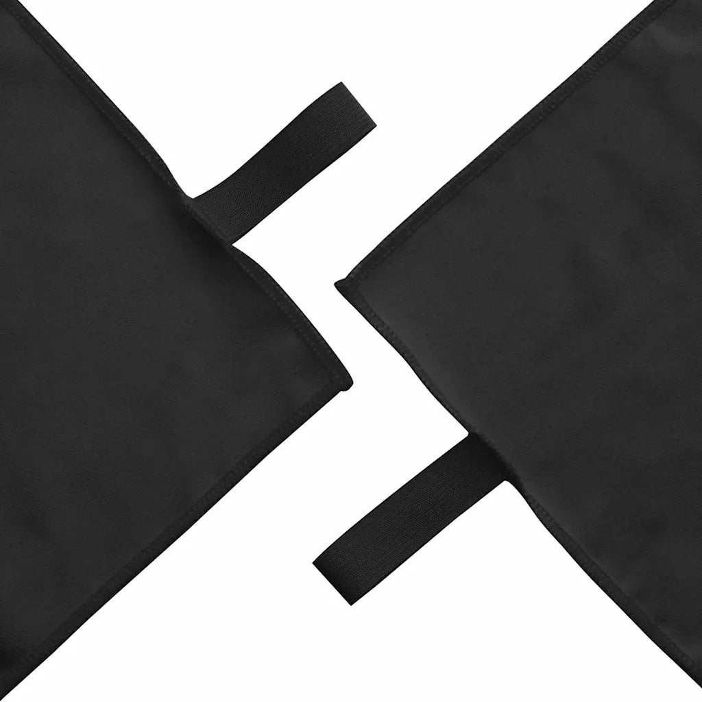 Asciugamani Sportivi 2 pcs Nero 50 x 30 cm 42011457