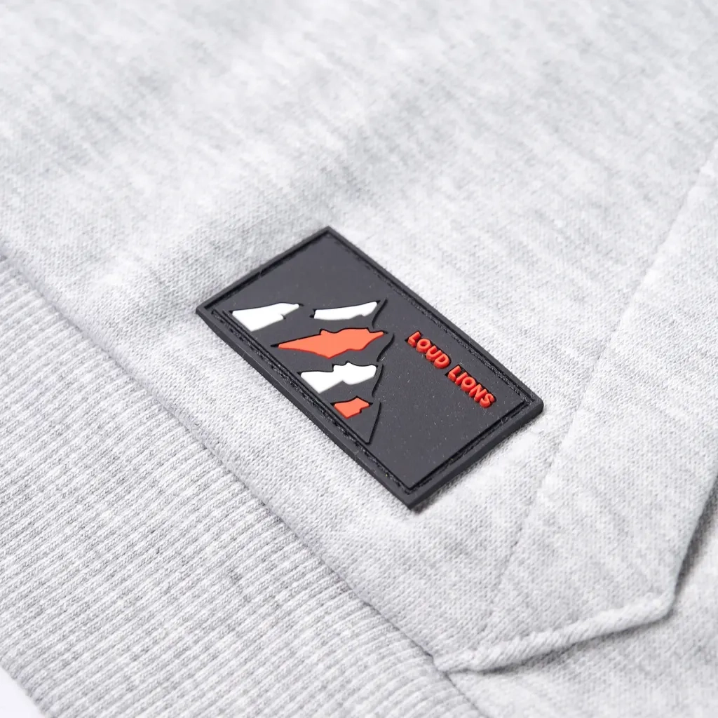 Felpa da Bambino con Cappuccio Grigio M¨¦lange e Arancione 92