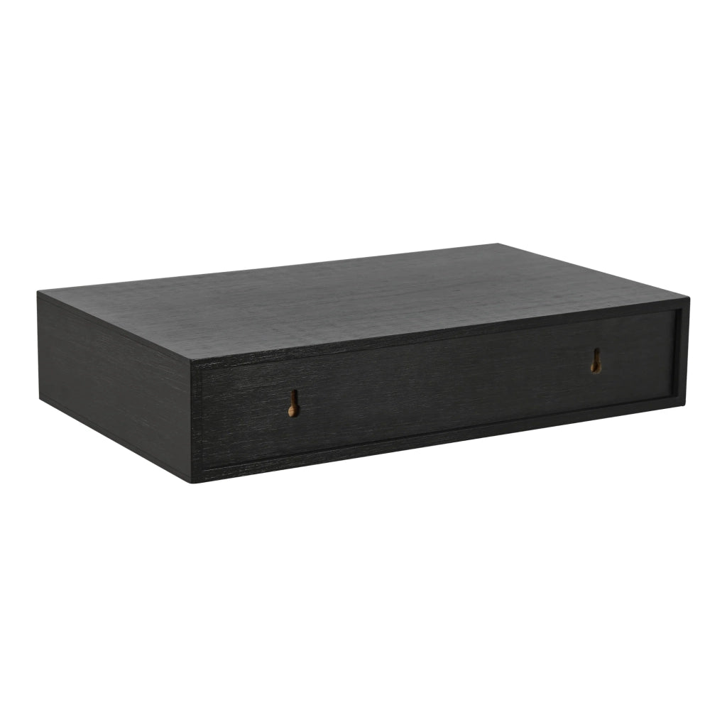 Set di 2 mensole da parete mobile contenitore moderno 40 x 24 x 8 cm nero naturale 03_0009737