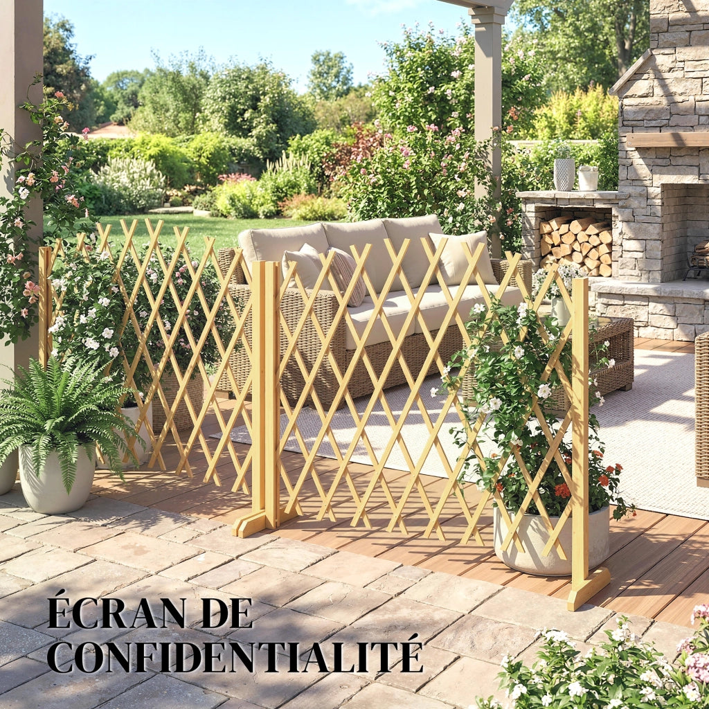 Barriere Estensibili in Legno di Pino ¨C zephmum ¨C 180x30x103 cm