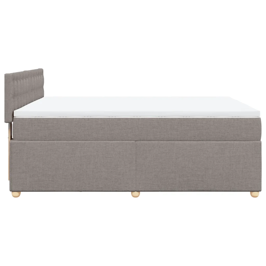 Giroletto a Molle con Materasso Tortora 140x200 cm in Tessuto 3286721