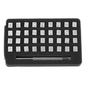 Set di timbri 36 pezzi - Set di timbri per bambini - Set di timbri per adulti - Set di timbri alfabetici - Pennelli per timbri - Materiale in acciaio durato - Set di timbri per lavorazione della pelle
