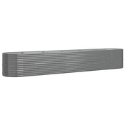 Fioriere | Cassetta per fiori | Letto Giardino Acciaio Zincato 440x80x68 cm Grigio