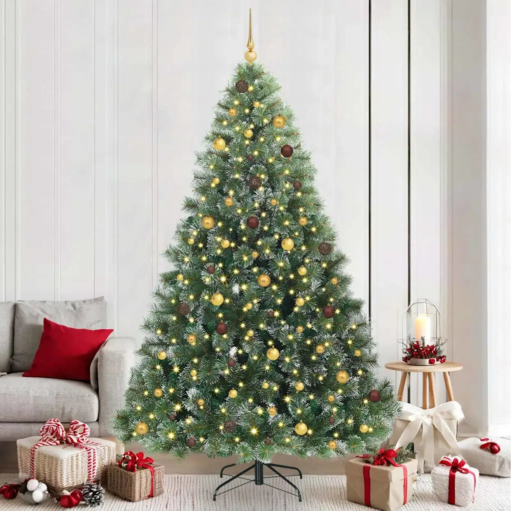 Albero di Natale artificiale con 300 LED Verde 240 cm PE e PVC 3397871