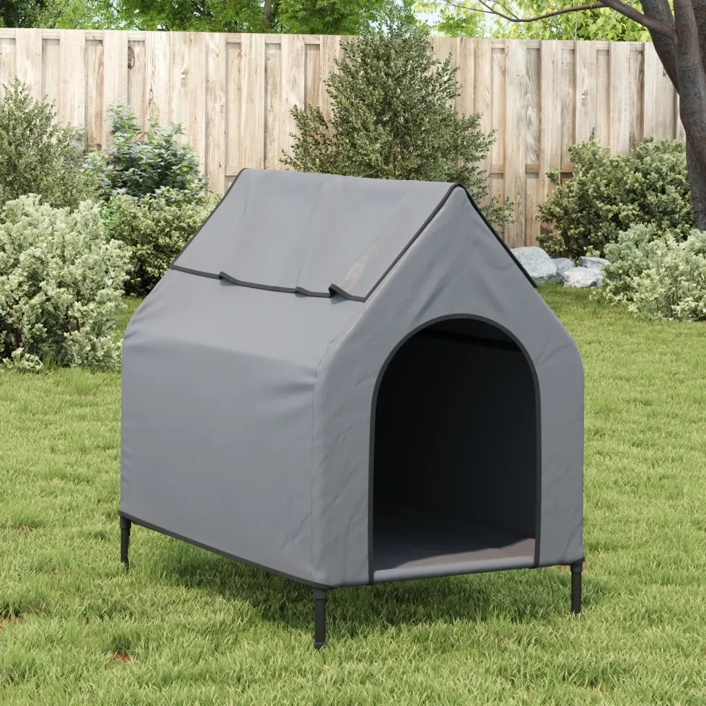 Cuccia per Cani Grigio Chiaro in Tessuto Oxford e Acciaio 172591