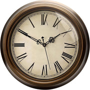 Orologio da Parete in Stile Retro con Numeri Romani 12 Pollici in Metallo con Batterie - 25cm