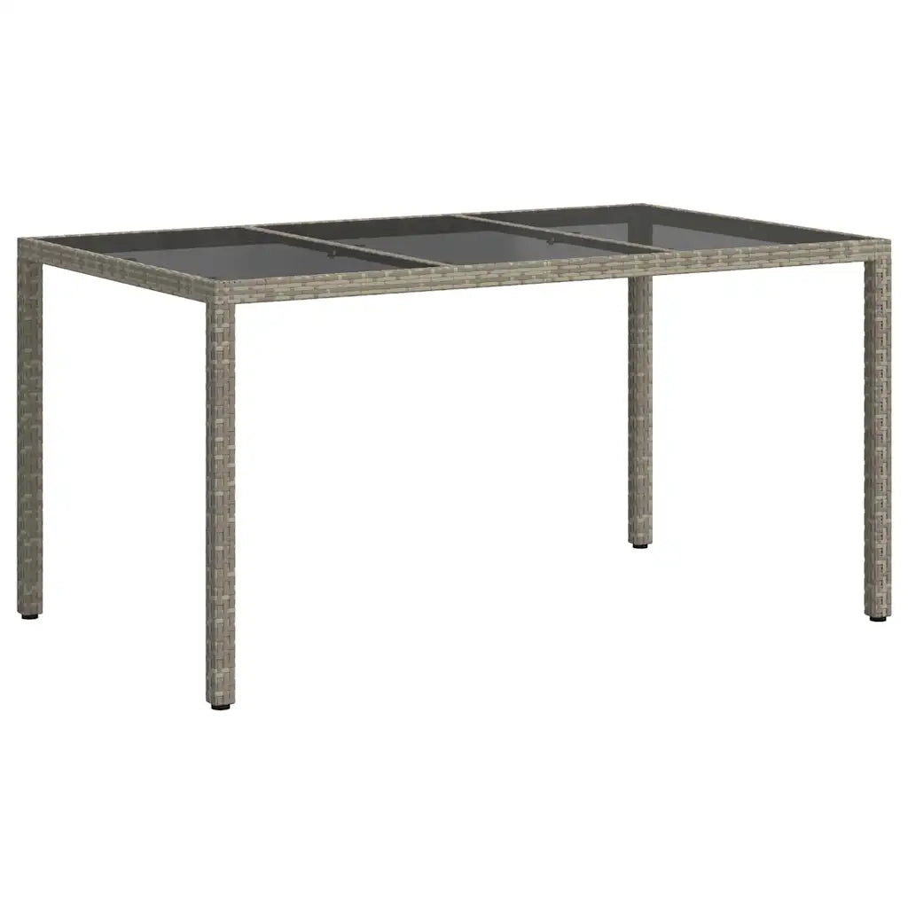 Tavolo da Giardino Grigio 150 x 90 x 75 cm polyrattan 362541