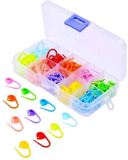 Stecchi per cucire 150 pezzi - Sicuri per cucire/uncinetto - Scatola trasparente - Plastica - Adatti per lavorazioni a maglia - Facili da utilizzare - Marcatori a maglia