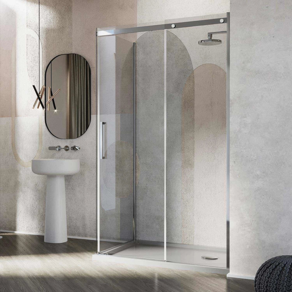 Box Doccia 80x100CM H200 Vetro Trasparente 8mm Versione Destra con EasyClean mod. Prime Duo 1 Anta