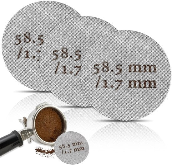 Set di 3 Filtro di Caffè Riciclabile in Acciaio Inossidabile per Espresso
