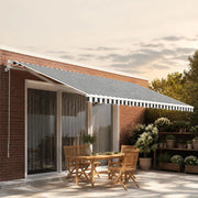 Awning Fabric Anthracite And White 5x3.5 M