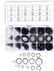 Kit di borchie esterne 300 pezzi - Assortimento - Borchie in gomma e acciaio - Cassetto di stoccaggio trasparente - Vari dimensioni - Clip C