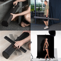 Fondale fotografico a rullo nero 165 x 220 cm, sfondo avvolgibile con supporto, sistema per studi fotografici, pannello ingualcibile ideale per fotografia low-key