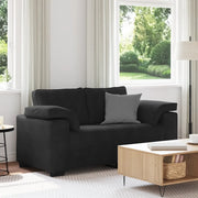 vidaXL Divano Divanetto Nero 120 cm in Velluto