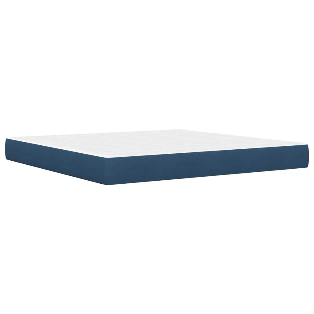 Struttura letto con materasso Blu 200 x 200 cm Tessuto 3415132