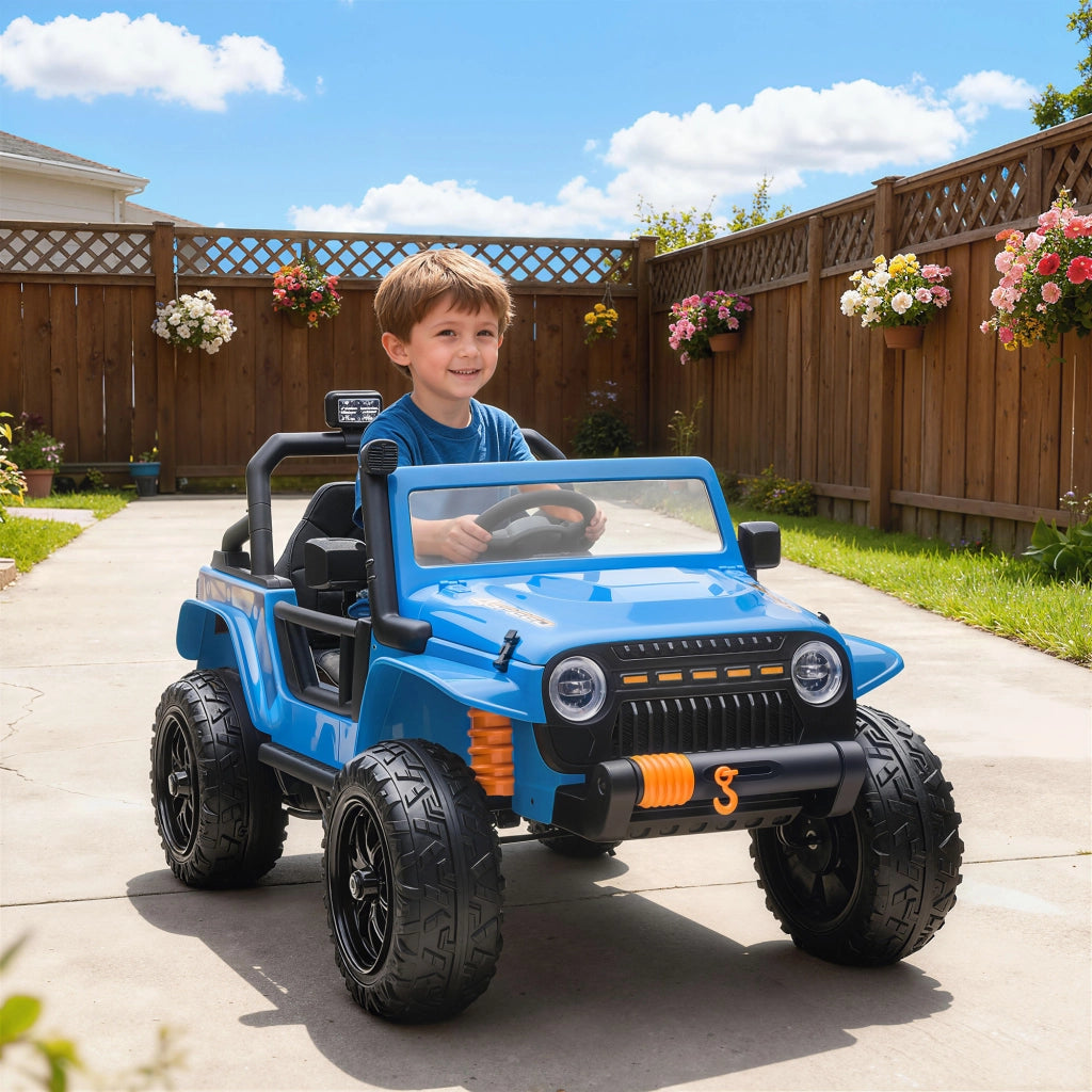 Macchina elettrica per bambini 12V ¨C zephmum ¨C Blu con telecomando e luci LED