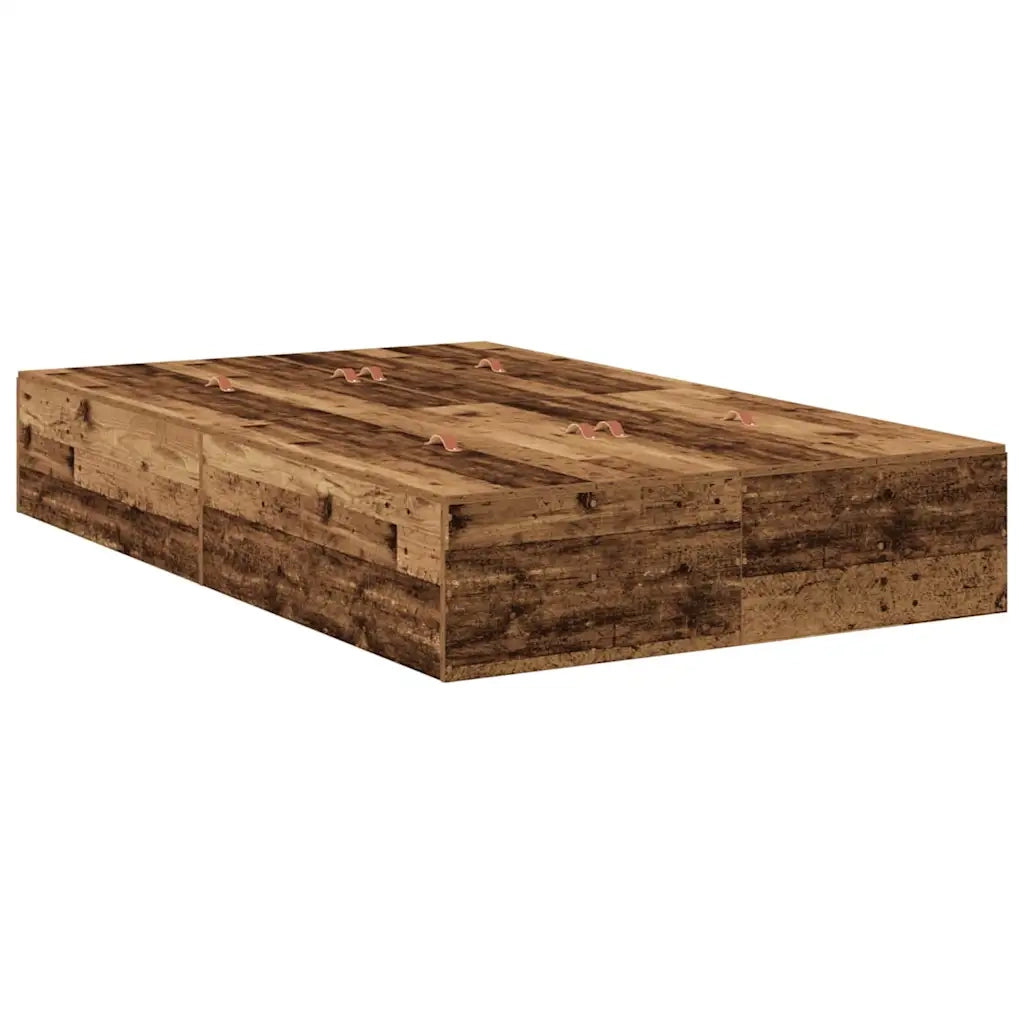 Struttura letto con contenitore Legno vecchio 120 cm 3335691