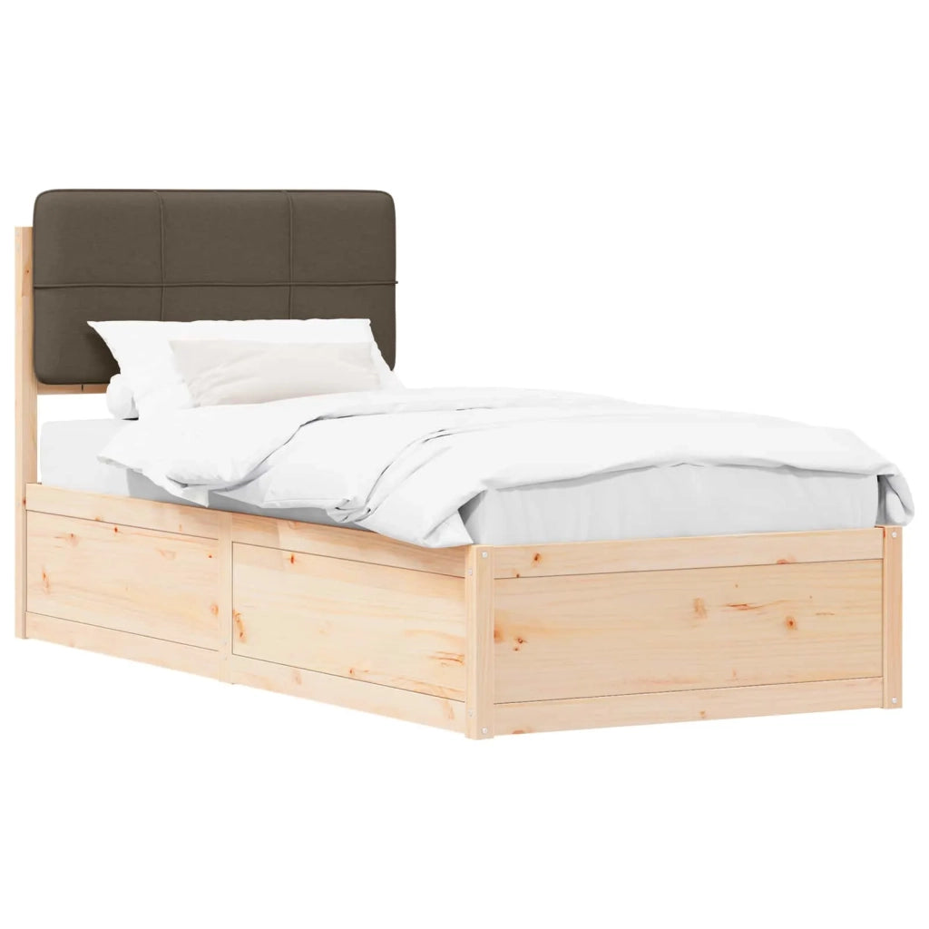 Letto con Testiera Rivestita Talpa 90 x 190 cm Pino massello 877737