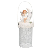 Lanterna metallo resina bianco angelo cm ø14h37/45