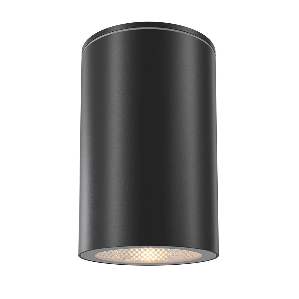 Plafoniera Da Esterno Moderna Roll 1 Luce Gu10 50W Alluminio Nero Ip54