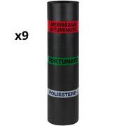 Guaina bituminosa poliestere 4 mm impermeabilizzante casasciutta 9 rotoli 1x10 m
