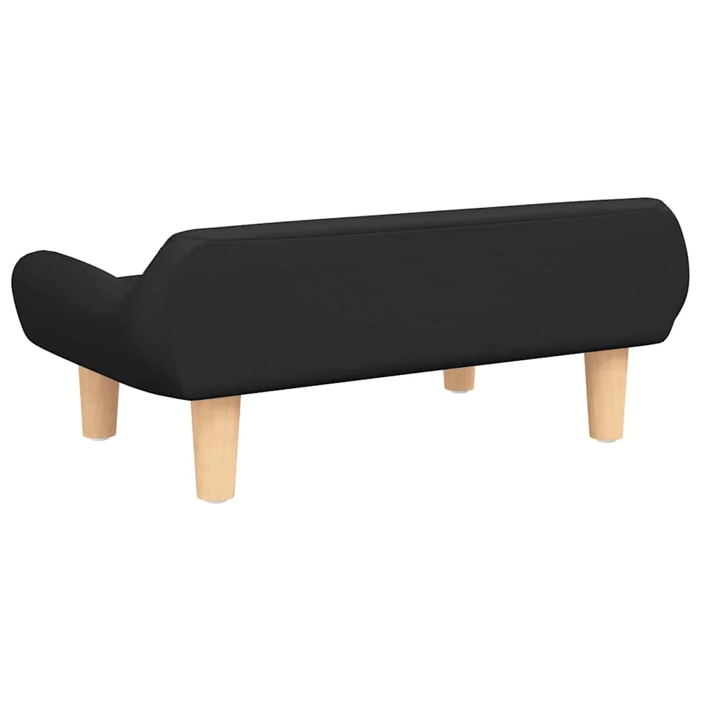 Cuccia per cani a forma di cesto comoda 70 x 40 x 24 cm tessuto nero 02_0042788
