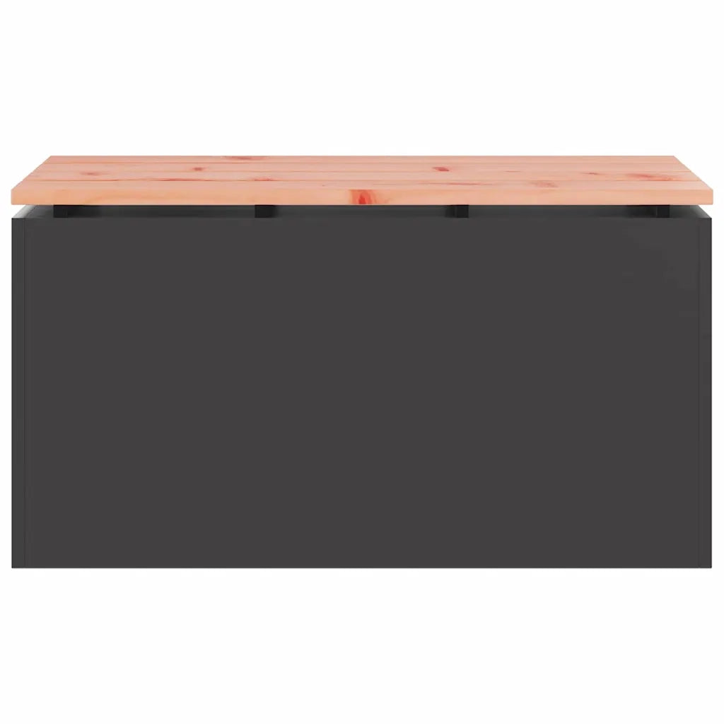 Panchina da giardino Nero 80 x 40 x 43 cm Acciaio