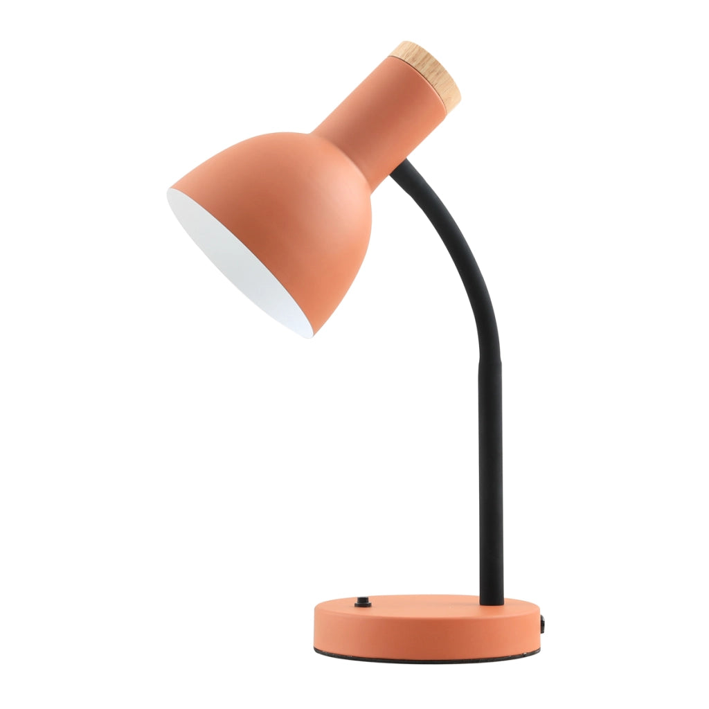 Lampada da scrivania SENZA Italux arancione legno E27