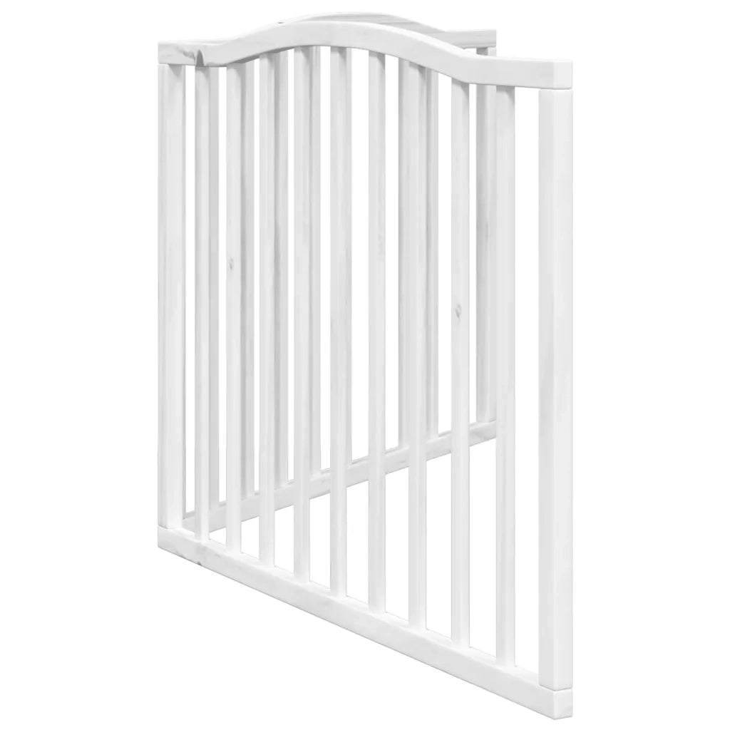vidaXL Cancello per Cani Pieghevole 2 Pannelli Bianco 160 cm Pioppo
