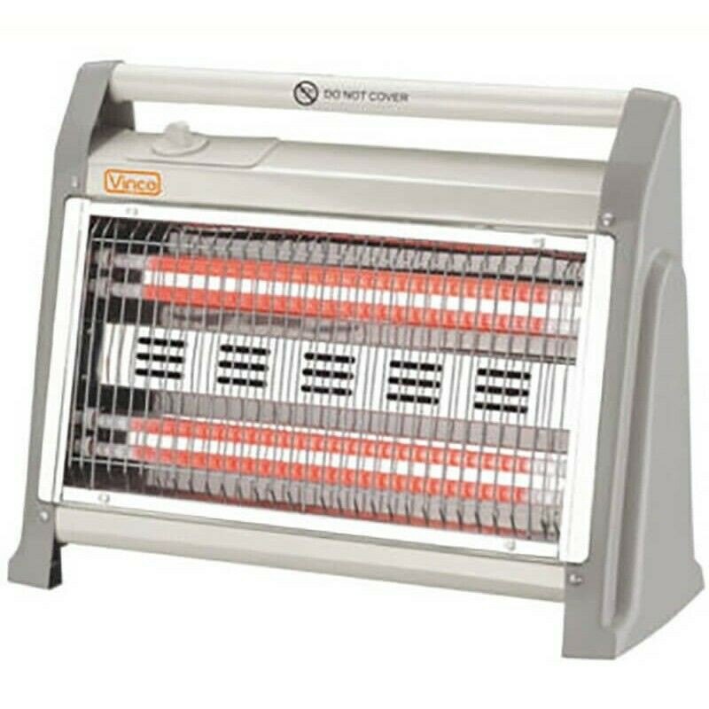 Vinco - Stufa elettrica al quarzo 2 X 600W potenza max 1200W - VIN 70157