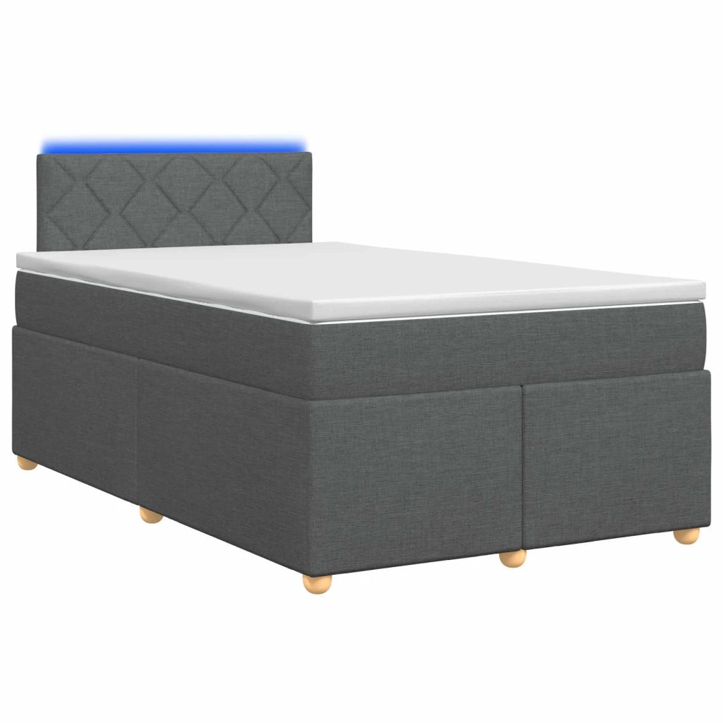 Letto box spring con materasso Grigio Scuro 120 x 200 cm 3452402