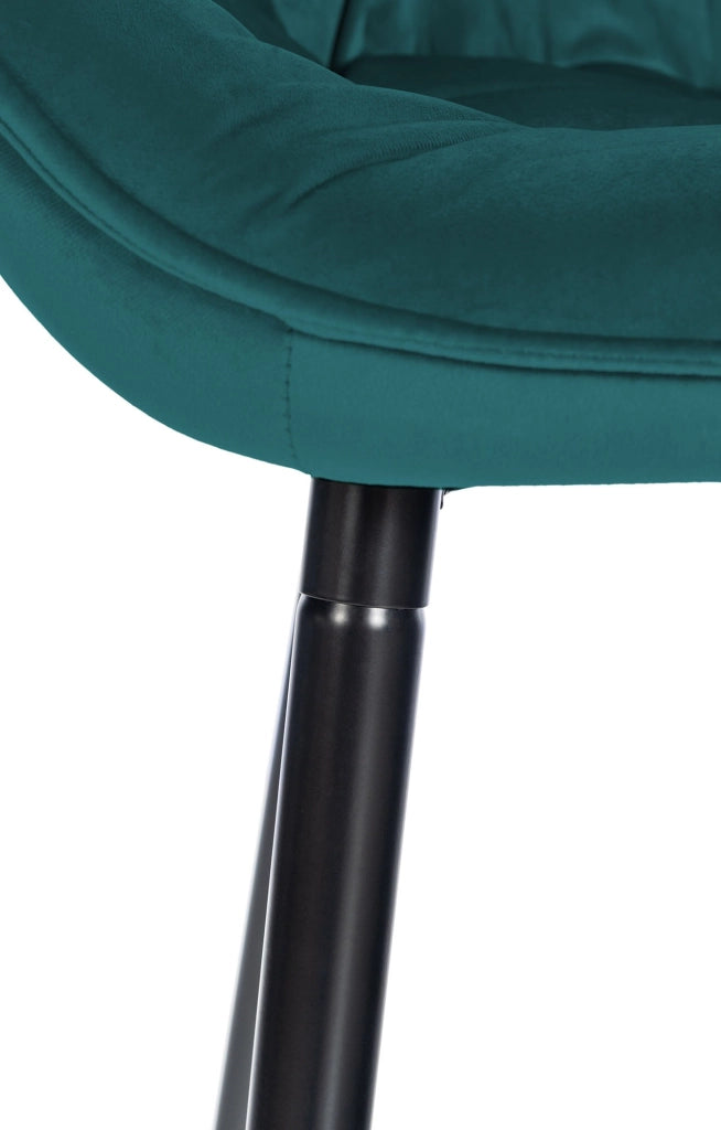 Set di 2 sgabelli da bar Gibson in velluto con altezza seduta 76 cm Verde scuro