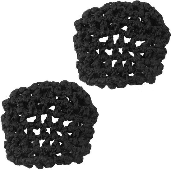 Copricapo per capelli per pattini da ghiaccio, 2 pezzi, protezione capelli per danzatori, nero