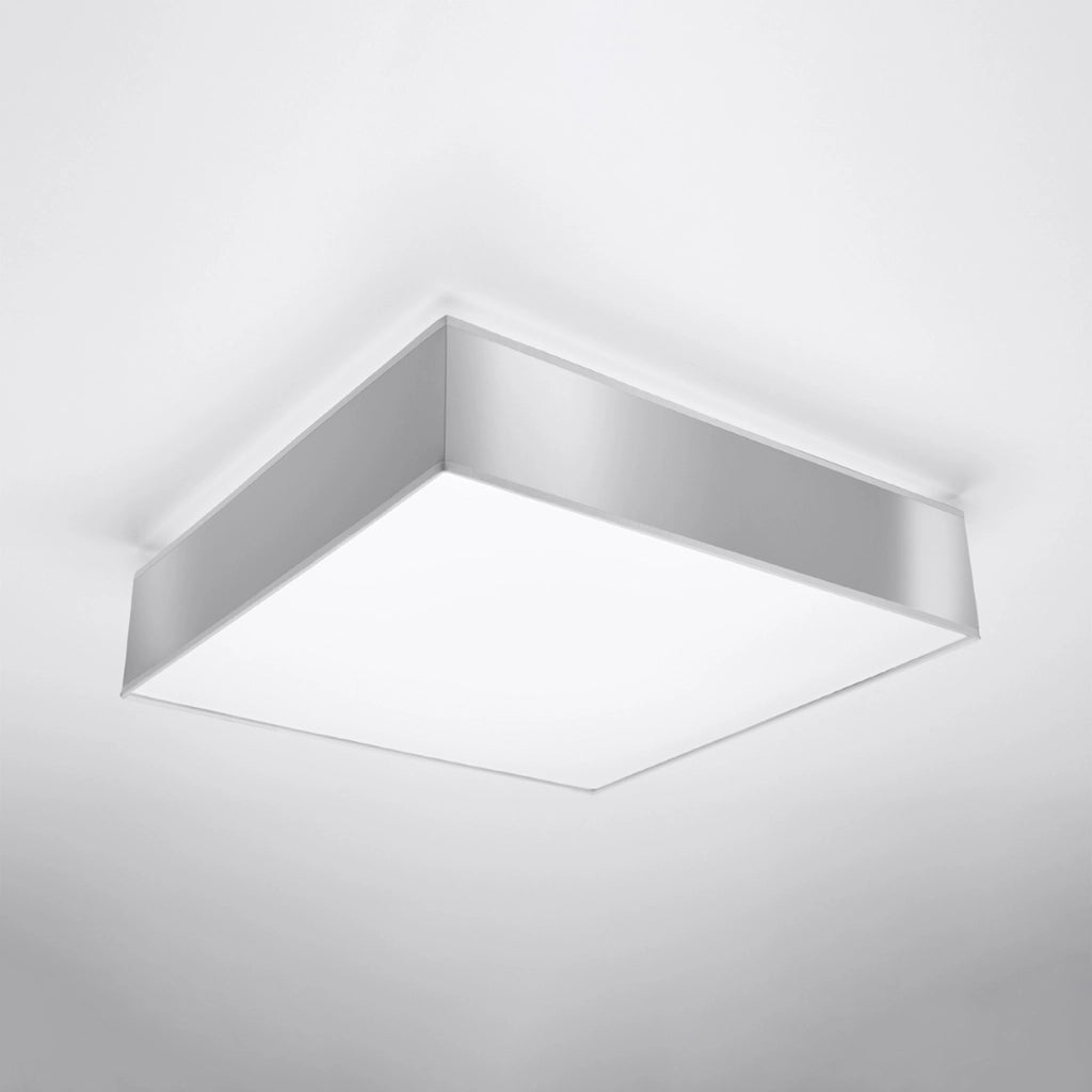 Lampada da soffitto Horus arancione spagnolo grigio quadrato 4x E27 LED max 15W