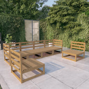 Set Salotto da Giardino 6pz Marrone Ambra Legno Massello Pino 3075402