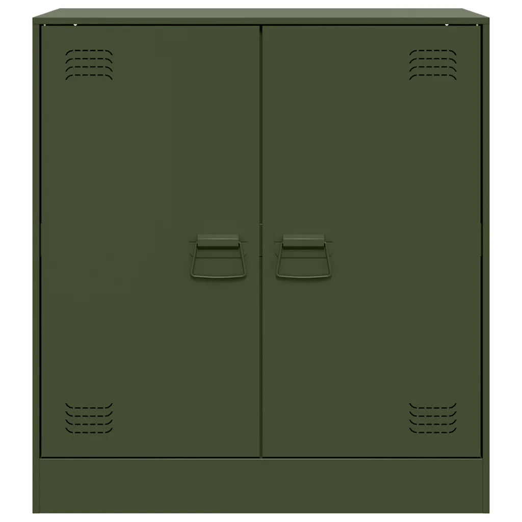 Credenza | Madia | Buffet da pranzo | Armadio da pranzo Verde Oliva 67x39x73 cm in Acciaio