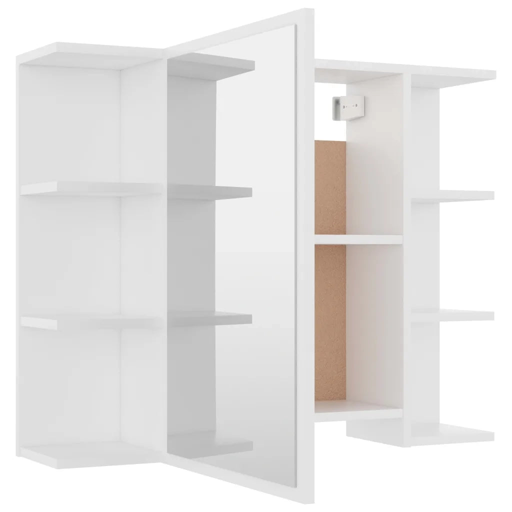 Set Mobili da Bagno | Armadio da bagno 3 pz Bianco in Truciolato