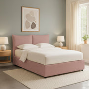 Chatteris, Letto Singolo Sfoderabile Made in Italy, Rosa