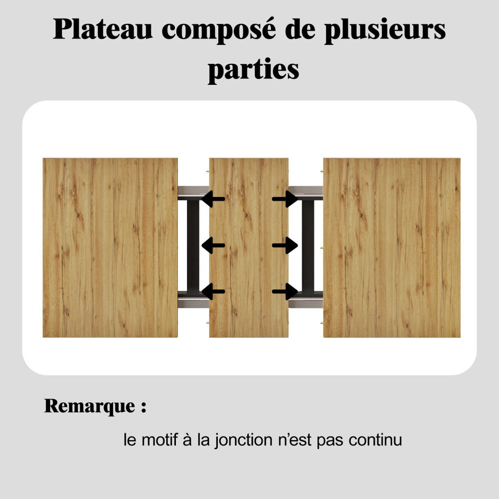 Tavolo allungabile con ripiani e vano contenitore, in MDF effetto legno, per soggiorno e studio, 120-160 × 80 × 75 cm