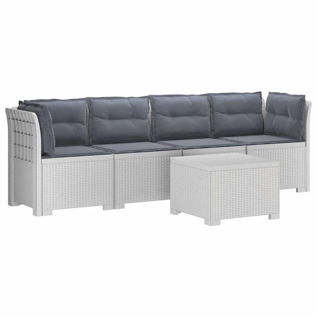 Divano da Giardino a 4 Posti con Cuscini in Stile Rattan PP 3443881