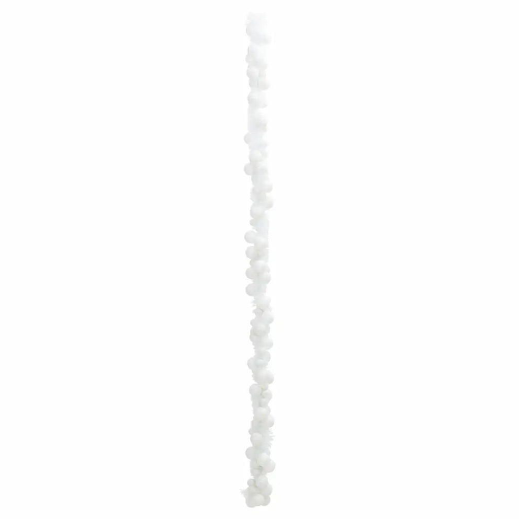 Ghirlanda di Palline di Natale Bianco 186 cm Polistirolo 42019691