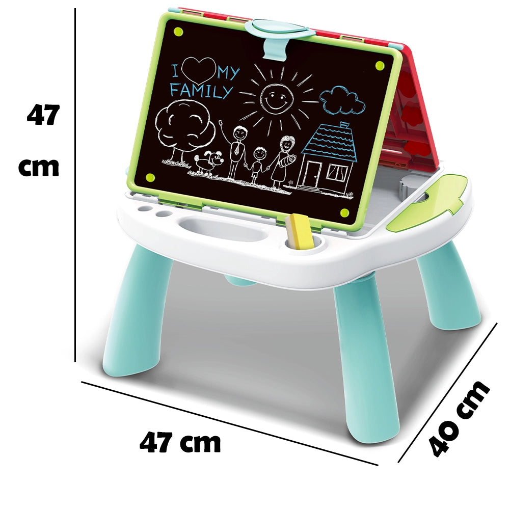 Lavagna per Bambini 4in1 Pieghevole Doppio Lato con Accessori Idea Regalo