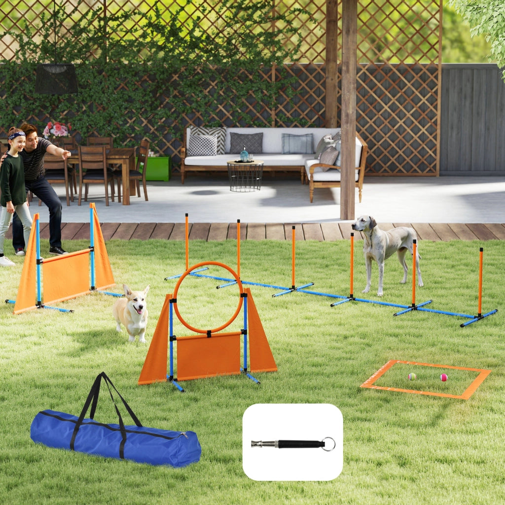 Kit Agility per Cani 6 Pezzi ¨C zephmum ¨C con Salti, Slalom, Pausa e Palline