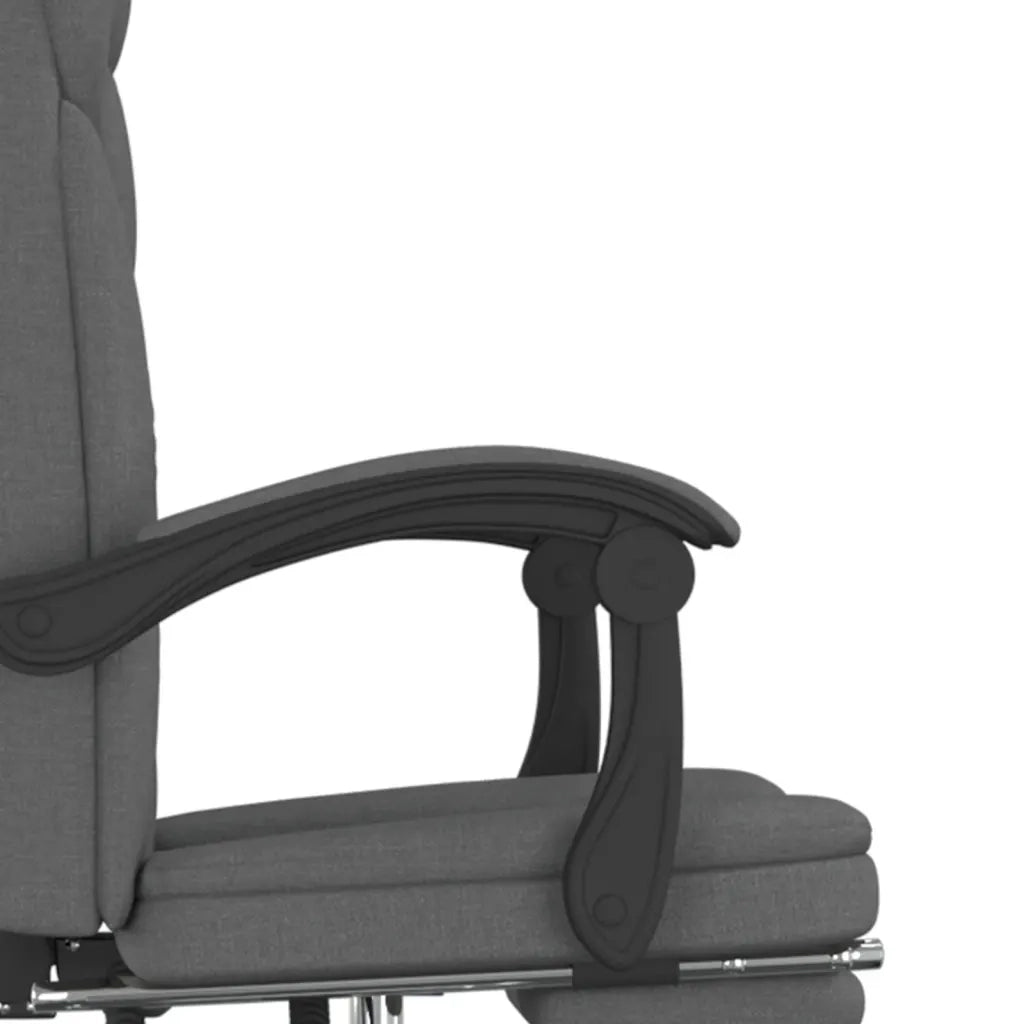 Poltrona | Sedia Relax da Ufficio Reclinabile Grigio Scuro in Tessuto