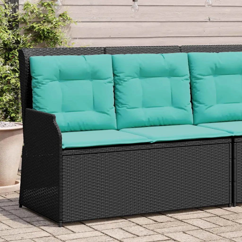 Panchina da giardino Nero polyrattan 3394457