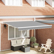 Tenda da Sole Bianco 3,5 x 2,5 m Metallo 143045